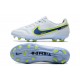 Nike Tiempo Legend IX Elite FG Ny Vit Blå