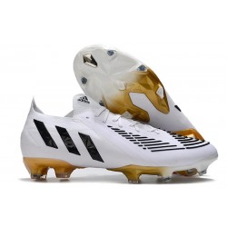 adidas Predator Edge.1 Low FG Herr Vit Svart Guld