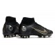 Nike Fotbollskor Superfly 8 Elite Ag Shadow - Svart Guld Silver