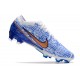 Nike Fotbollssko för gräs Zoom Mercurial Vapor Elite FG Vit Blå Guld