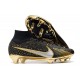 Nike Air Zoom Mercurial Superfly 9 Elite FG Svart Guld Silver
