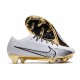 Nike Fotbollssko för gräs Zoom Mercurial Vapor Elite FG Vit Guld
