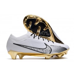 Nike Fotbollssko för gräs Zoom Mercurial Vapor Elite FG Vit Guld