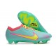 Nike Fotbollssko för gräs Zoom Mercurial Vapor Elite FG Blå Gul Rosa