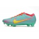 Nike Fotbollssko för gräs Zoom Mercurial Vapor Elite FG Blå Gul Rosa