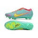 Nike Fotbollssko för gräs Zoom Mercurial Vapor Elite FG Blå Gul Rosa