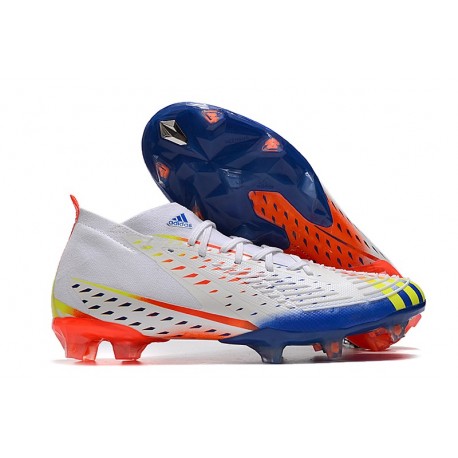 Fotbollsskor adidas Predator Edge.1 FG Al Rihla - Vit Gul Blå
