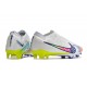 Nike Air Zoom Mercurial Vapor 15 Elite FG Vit Rosa Blå