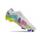 Nike Air Zoom Mercurial Vapor 15 Elite FG Vit Rosa Blå