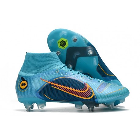 Nike Mercurial Superfly VIII Elite SG Pro Blueprint - Blå Orange Blå