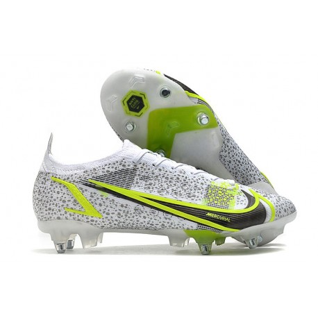 Nike Mercurial Vapor 14 Elite SG-Pro Unisex Silver Safari - Vit Svart Silver Neon
