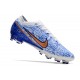 Nike Zoom Mercurial Vapor XV Elite AG Vit Blå Guld