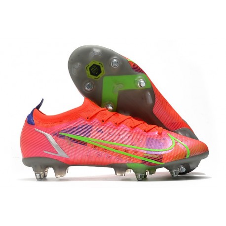 Nike Mercurial Vapor 14 Elite SG-Pro Unisex Spectrum - Röd Silver