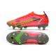 Nike Mercurial Vapor 14 Elite SG-Pro Unisex Spectrum - Röd Silver