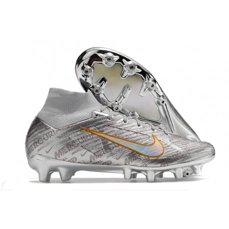 Nike Zoom Mercurial Superfly 9 Elite Ag Silver