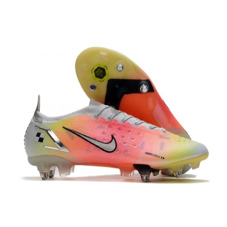 Nike Mercurial Vapor 14 Elite SG-Pro Unisex Vit Röd Silver
