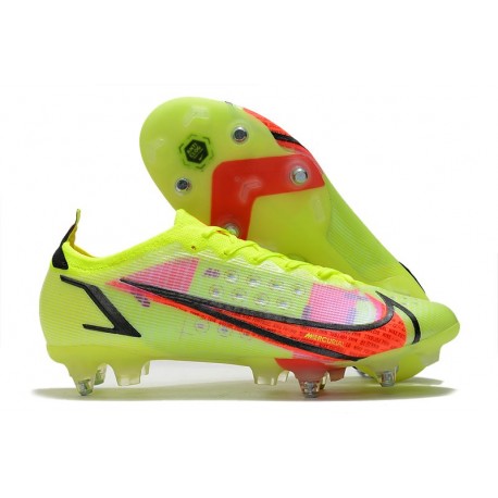 Nike Mercurial Vapor 14 Elite SG-Pro Unisex Volt Svart Bright Crimson