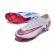 Nike Air Zoom Mercurial Vapor 15 Elite FG Vit Rosa Blå