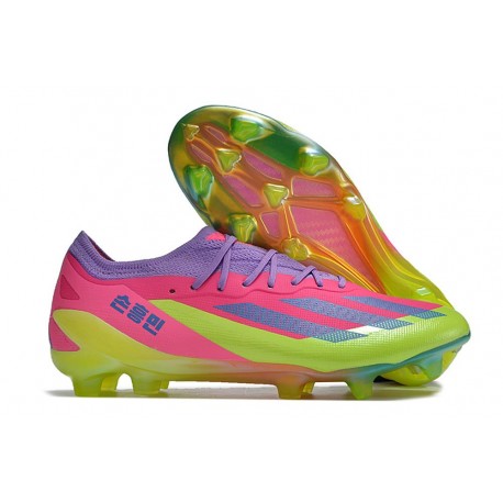 Adidas Fotbollsskor X Crazyfast Messi.1 FG Korean Nights Son - Lucid Lemon Blå Rosa