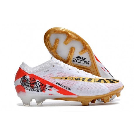 Nike Zoom Mercurial Vapor XV Elite FG Herrar Vit Svart Röd Guld