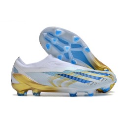 adidas X Crazyfast .1 LL FG Fotbollsskor för Män Vit Blå Guld