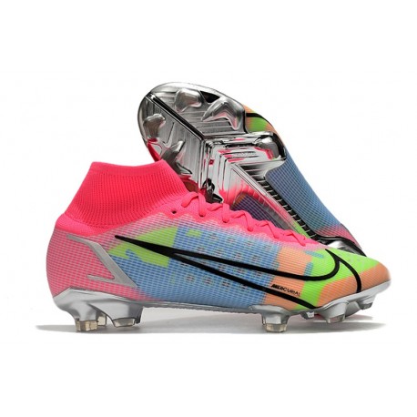Nike Fotbollsskor Mercurial Superfly 8 Elite FG Rosa Blå Gul