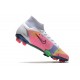 Nike Mercurial Superfly 8 Elite FG Dragonfly - Vit Silver Mörklila