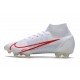 Nike Fotbollsskor Mercurial Superfly 8 Elite FG Vit Röd