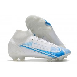 Nike Mercurial Superfly VIII Elite FG Vit Blå