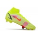 Nike Mercurial Superfly VIII Elite FG Volt Svart Bright Crimson