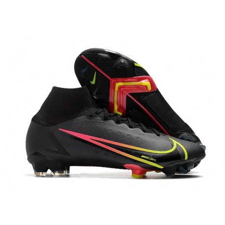 Nike Mercurial Superfly VIII Elite FG Black x Prism - Svart Gul Röd