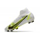 Nike Mercurial Superfly VIII Elite FG Silver Safari - Vit Svart Silver Neon