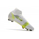 Nike Mercurial Superfly VIII Elite FG Silver Safari - Vit Svart Silver Neon