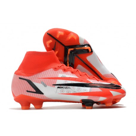 Nike Mercurial Superfly VIII Elite FG CR7 Spark Positivity - Röd Svart Vit Orange