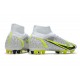 Nike Fotbollskor Superfly 8 Elite Ag Silver Safari - Vit Svart Silver Neon