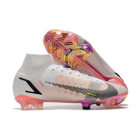 Nike Mercurial Superfly VIII Elite FG Rawdacious - Vit Röd Rosa