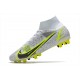 Nike Fotbollskor Superfly 8 Elite Ag Silver Safari - Vit Svart Silver Neon