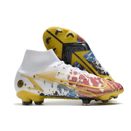Nike Mercurial Superfly VIII Elite FG Vit Röd Guld