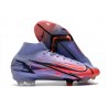 Nike Mercurial Superfly 8 Elite FG för Herrar KM Flames - Lila Silver