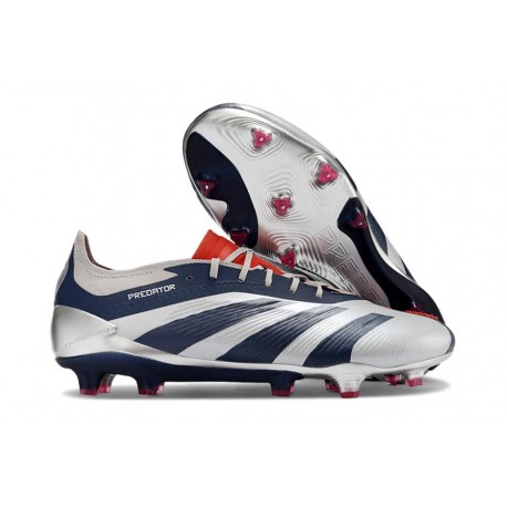 adidas Predator Elite FG Silver Svart Röd