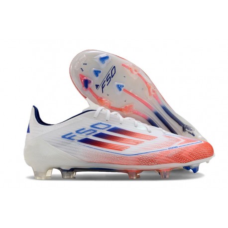 Skor adidas F50 Elite FG Vit Röd Blå