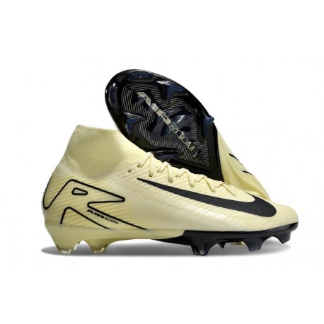 Nike Air Zoom Mercurial Superfly 10 Elite FG Beige Svart