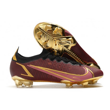 Nya Nike Mercurial Vapor 14 Elite FG Röd Guld