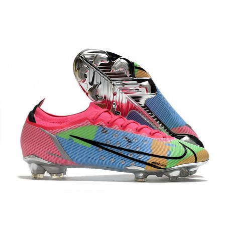 Nya Nike Mercurial Vapor 14 Elite FG Rosa Blå Grön