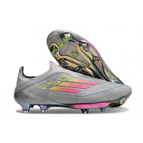 Fotbollsskor adidas F50+ LL FG Grå Rosa Gul