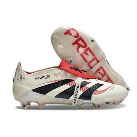 Fotbollsskor Adidas Predator Elite FT FG Beige Svart Röd