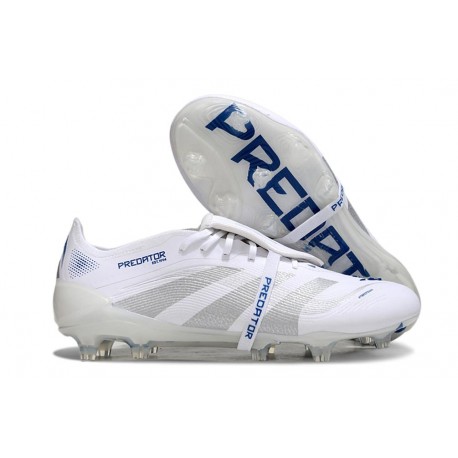 Fotbollsskor Adidas Predator Elite FT FG Vit Silver Blå