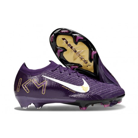 Nike Zoom Mercurial Vapor 16 Elite FG MBAPPE Lila Vit
