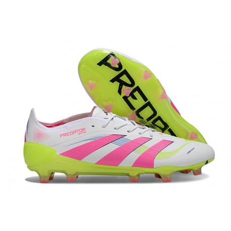 adidas Predator Elite 25 FG Vit Rosa Gul