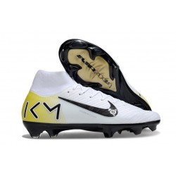 Nike Zoom Mercurial Superfly X Elite FG KM Vit Svart Gul
